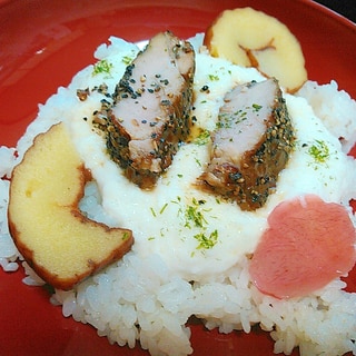 牛たん風とろろ丼